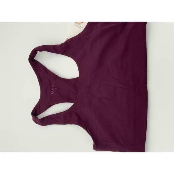 Quince Other - Quince Women's Ultra-Form Scoop-Neck Longline Bra Plum S NEW